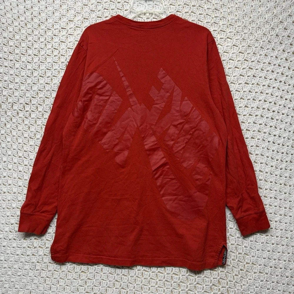 Vtg Nike Air Sweatshirt Pullover Mens XL Red Graphic Long Sleeve Crew Neck